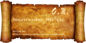 Oesztreicher Móric névjegykártya